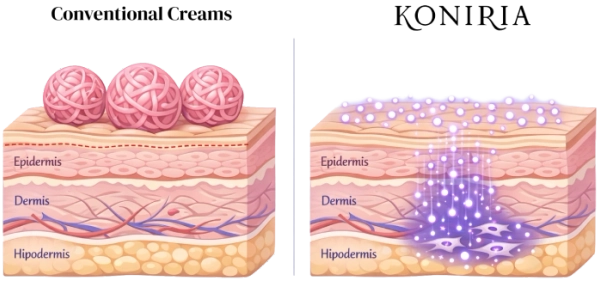 How KONIRIA collagen penetrates the layers of the skin