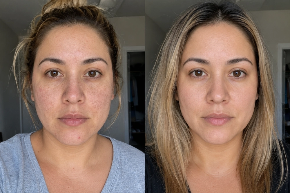 Before / After - Valeria C., 33 · 5 weeks